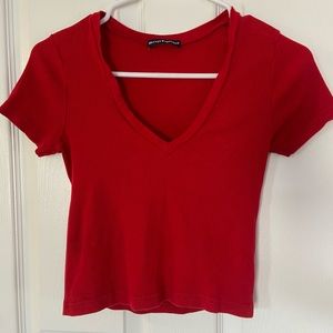 Red Brandy Melville Crop-top